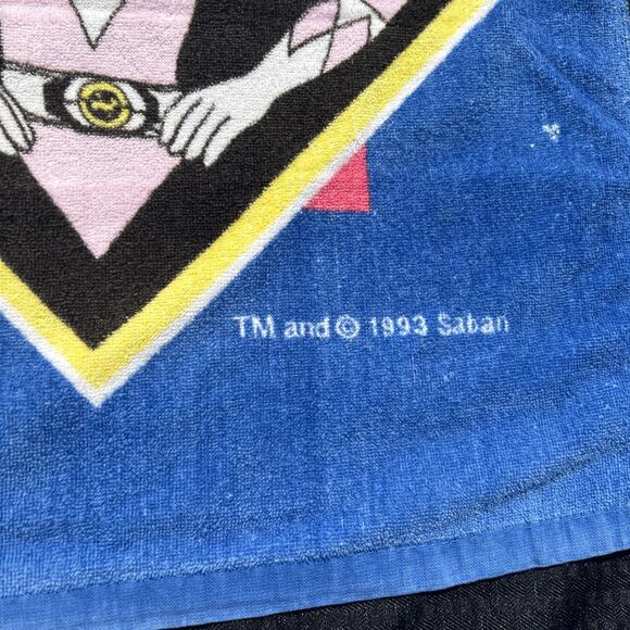 Mighty Morphin Power Rangers Vintage Beach Towel 1993 Swimming RARE - Picture 3 of 9